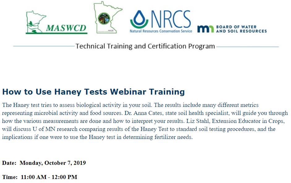 How to Use Haney Tests Webinar Training MN Soil Health Coalition