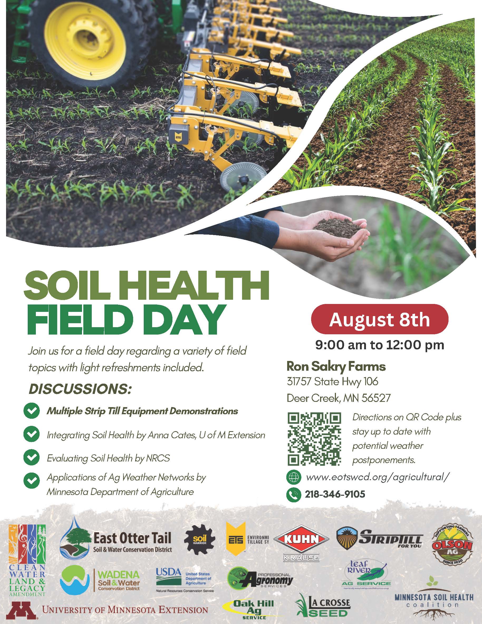 Soil Health Field Day East Otter Tail & Wadena Counties MN Soil