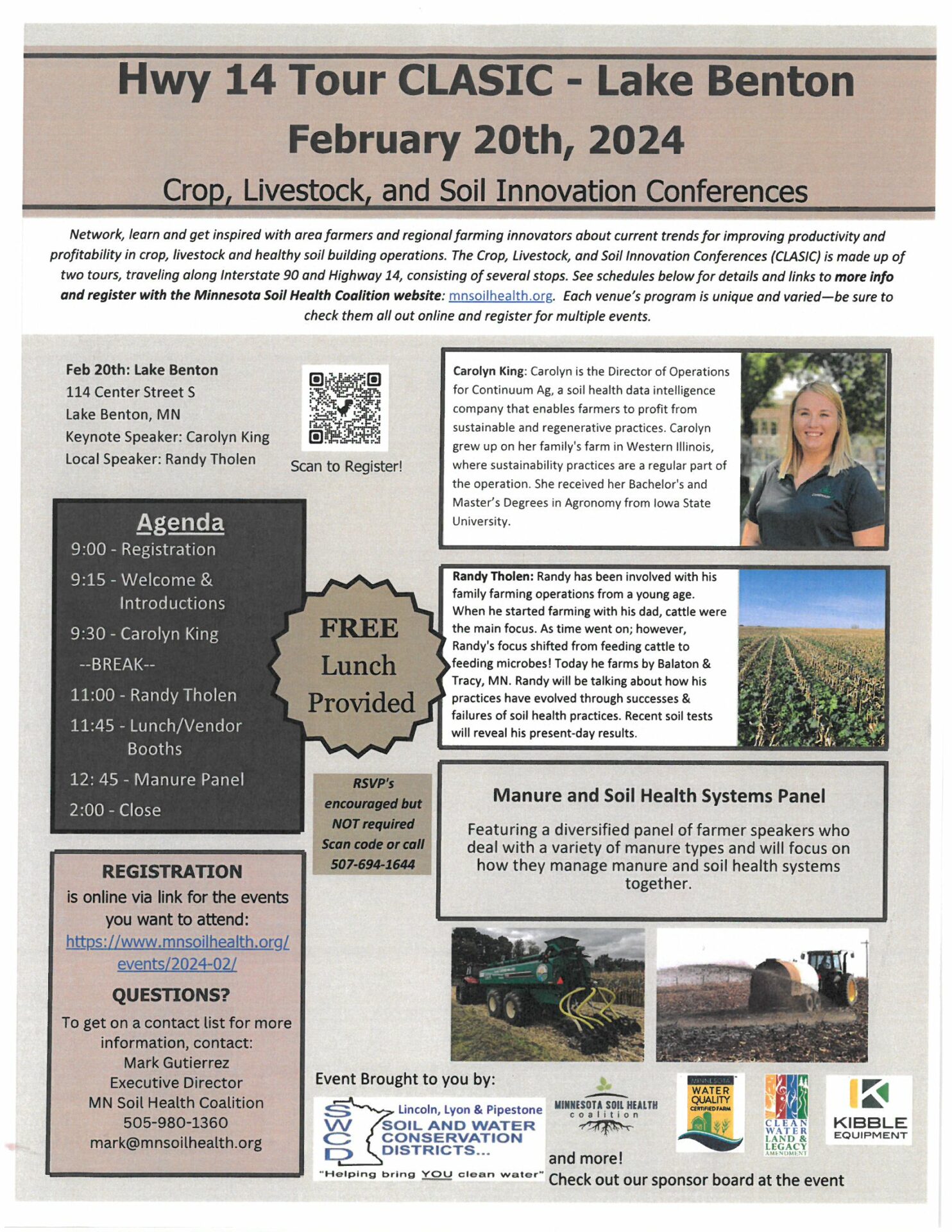 2024 I90 & Hwy 14 Tour CLASIC Lake Benton MN Soil Health Coalition